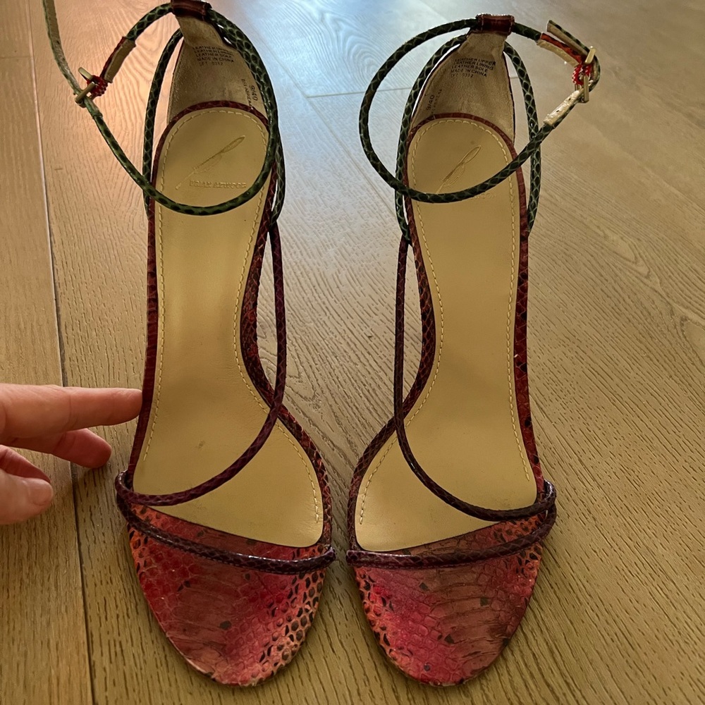 Brian Atwood strappy 5” stilettos
